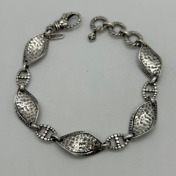 Sarda Sterling Silver Textured Link Bracelet 7.5 Inch For Women Jewelry Elegant - Picture 8 of 12